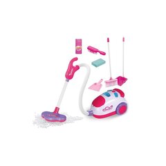 Rotaļlietu putekļu sūcējs ar piederumiem, rozā krāsā cena un informācija | Rotaļlietas meitenēm | 220.lv