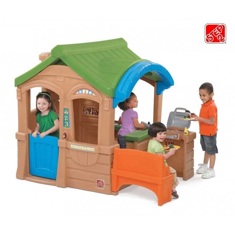 Dārza mājiņa ar grilu un piederumiem cena un informācija | Bērnu rotaļu laukumi, mājiņas | 220.lv