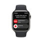 Apple Watch Series 8 GPS + Cellular 45mm Graphite Stainless Steel Case ,Midnight Sport Band - MNKU3EL/A LV-EE цена и информация | Viedpulksteņi (smartwatch) | 220.lv