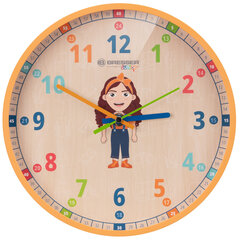 Детские настенные часы BRESSER JUNIOR, оранжевый цвет цена и информация | Часы | 220.lv