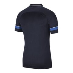 Bērnu T-krekls Nike Dri-FIT Academy 21 Polo SS CW6106 453, tumši zils cena un informācija | Futbola formas un citas preces | 220.lv