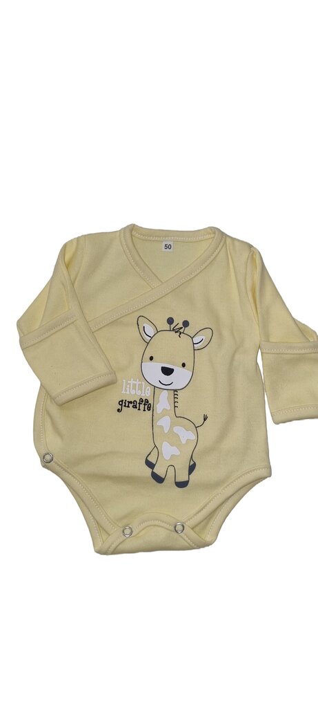 Komplekts mazuļiem Žirafe 4 daļas dzeltens cena un informācija | Apģērbu komplekti jaundzimušajiem | 220.lv