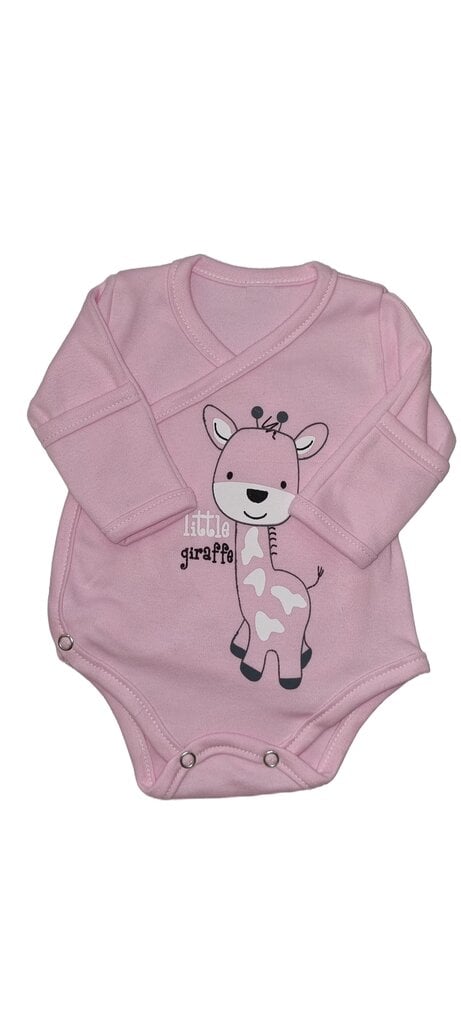 Komplekts mazuļiem Žirafe 4 daļas rozā cena un informācija | Apģērbu komplekti jaundzimušajiem | 220.lv