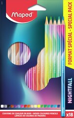 Цветные карандаши MAPED Nightfall, 18 цветов цена и информация | Принадлежности для рисования, лепки | 220.lv
