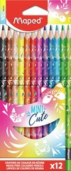 Цветные карандаши MAPED Mini Cute, 12 цветов цена и информация | Принадлежности для рисования, лепки | 220.lv