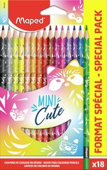 Zīmuļkrāsas MAPED "Mini Cute" 18kr. cena un informācija | Modelēšanas un zīmēšanas piederumi | 220.lv