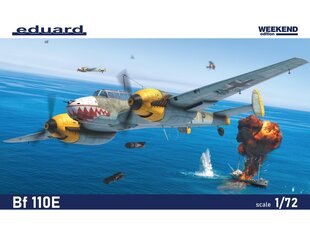 Сборная пластиковая модель Eduard - Bf 110E Weekend edition, 1/72, 7464 цена и информация | Конструкторы и кубики | 220.lv