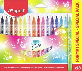 Flomasteri MAPED Mini Cute 2.8mm 18 kr., kart.blis cena un informācija | Modelēšanas un zīmēšanas piederumi | 220.lv