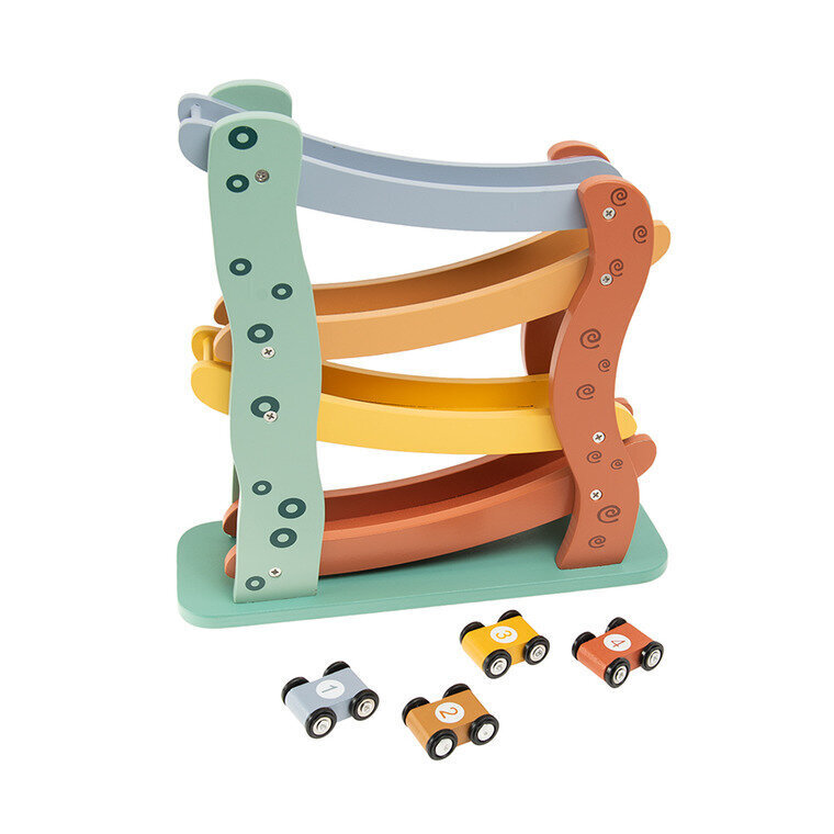 Koka automodelīšu trase Smiki цена и информация | Rotaļlietas zīdaiņiem | 220.lv