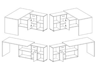 Rakstāmgalds Lex, balts цена и информация | Компьютерные, письменные столы | 220.lv