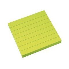 Piezīmju grāmatiņa ar līmi Info Notes 80 loksnes, 75x75mm līnija neona dzeltena /12/120 цена и информация | Тетради и бумажные товары | 220.lv