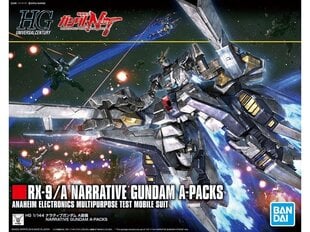 Saliekams modelis Bandai Hguc NT RX-9/A Narrative Gundam A-Packs, 1/144, 55365 cena un informācija | Konstruktori | 220.lv