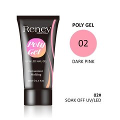 Reney Polygel Acrylgel Dark Pink 02 30ml цена и информация | Лаки для ногтей, укрепители | 220.lv