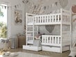 Divstāvu gulta Monika 80x180cm, balta cena un informācija | Bērnu gultas | 220.lv