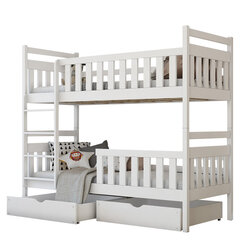 Divstāvu gulta Monika 90x200cm, balta cena un informācija | Bērnu gultas | 220.lv