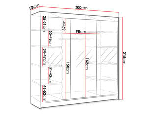Шкаф Geneva III, дубового цвета цена и информация | Шкафы | 220.lv