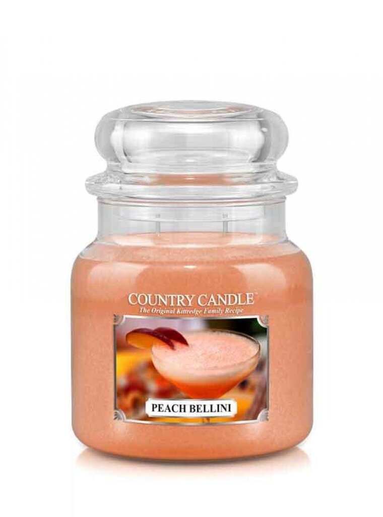 Vidēja izmēra svece ar 2 daktīm Country Candle Lemon Peach Bellini 74024, 453 g cena un informācija | Sveces un svečturi | 220.lv