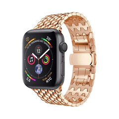 Ремешок из нержавеющей стали Waves для Apple Watch — Розовое Золото 42/44/45мм цена и информация | Аксессуары для смарт-часов и браслетов | 220.lv