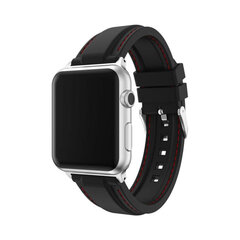 Силиконовый Ремешок Silk для Apple Watch — Черный 38/40/41мм цена и информация | Аксессуары для смарт-часов и браслетов | 220.lv