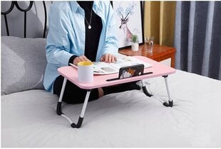 Компьютерный складной столик розового цвета для ноутбука и планшета цена и информация | Компьютерные, письменные столы | 220.lv