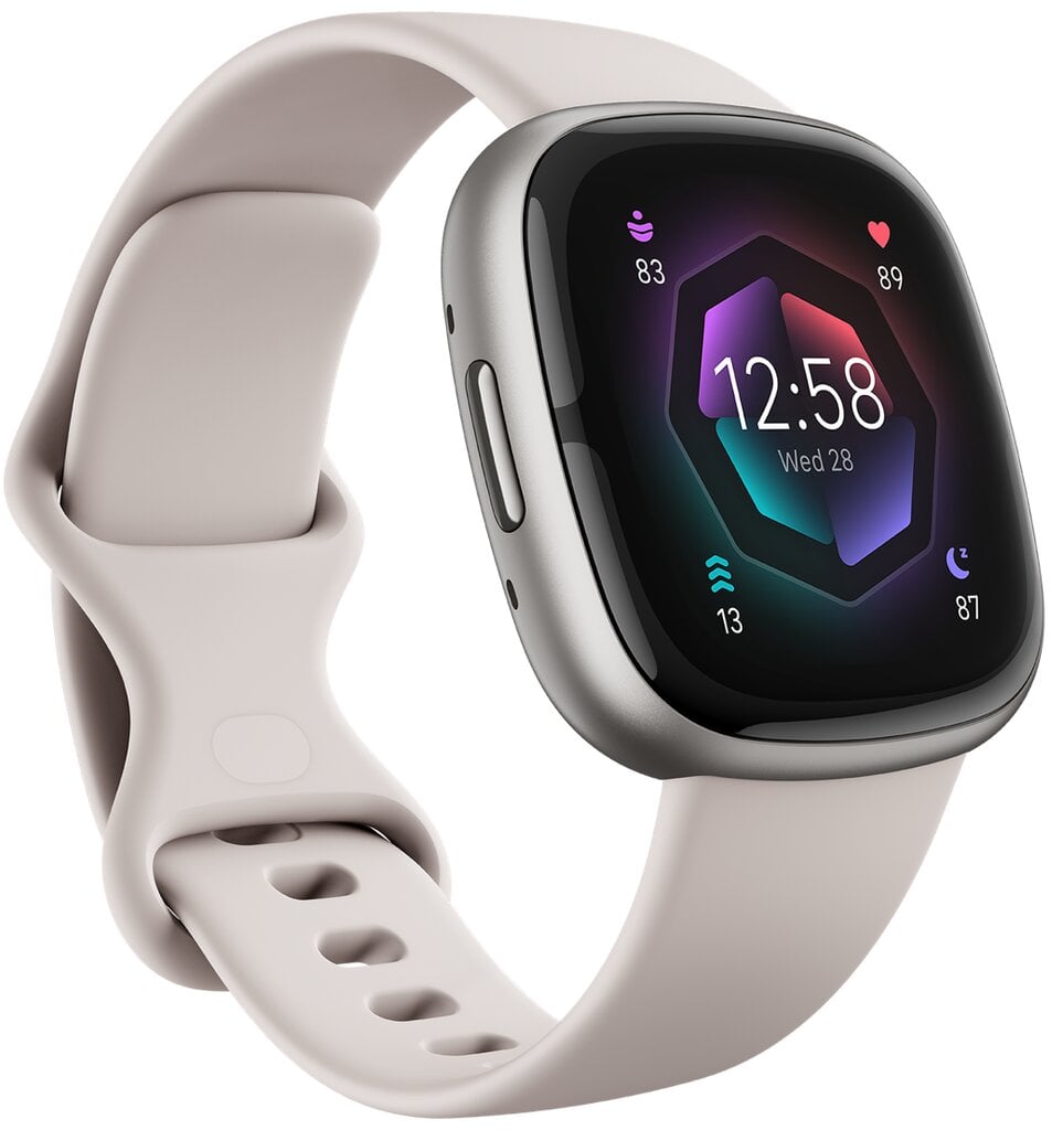 Fitbit Sense 2 Lunar White/Platinum cena un informācija | Viedpulksteņi (smartwatch) | 220.lv