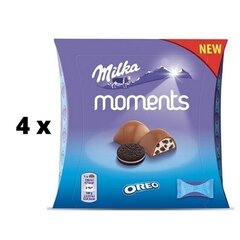 Konfekšu kārba MILKA Moments Oreo, 92g x 4 gab. iepakojums cena un informācija | Saldumi | 220.lv