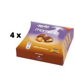 Коробка конфет MILKA Moments Toffee Whole Nut, 97 г x 4 шт. упаковка цена и информация | Сладости | 220.lv