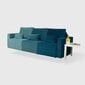 Transformeris "Modul 2400" Modulārais Dīvāns - Gulta - Stūra dīvāns Zils kombinets cena un informācija | Dīvāni | 220.lv