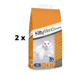 Kaķu pakaiši KITTYFRIEND, Clumping, bouncy, 5 L. x 2 gab. iepakojums cena un informācija | Smiltis un pakaiši | 220.lv