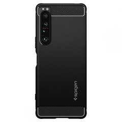 Spigen Rugged Armor paredzēts Sony Xperia 1 IV 20901-0, melns cena un informācija | Telefonu vāciņi, maciņi | 220.lv