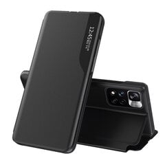 Hurtel Eco Leather View Case paredzēts Xiaomi Redmi Note 11S / Note 11, melns cena un informācija | Telefonu vāciņi, maciņi | 220.lv