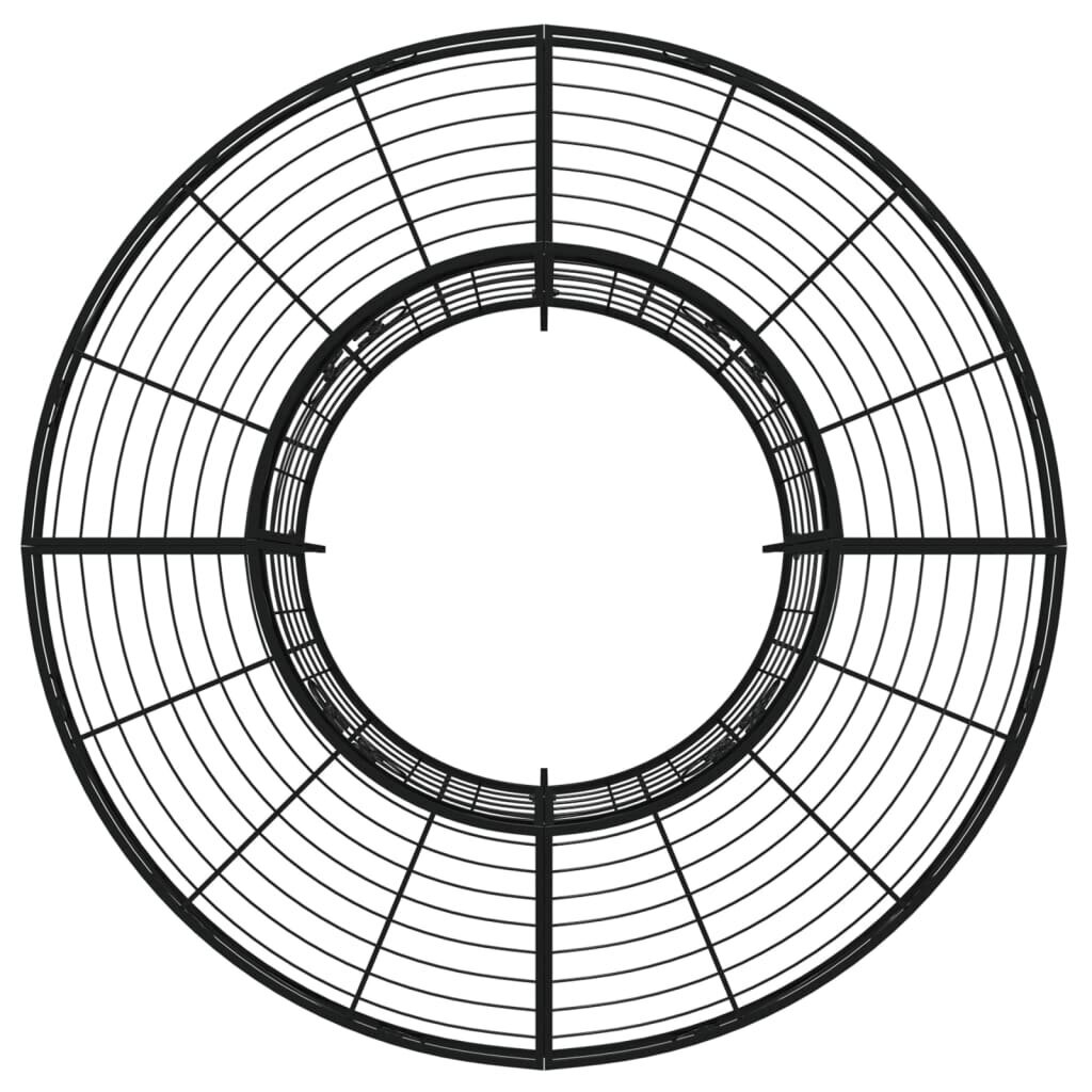Apaļš sols ap koku, melns, 137 cm diametrs, tērauds cena un informācija | Dārza soli | 220.lv