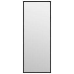 Spogulis uz durvīm, melns, 30x80 cm, stikls un alumīnijs цена и информация | Зеркала | 220.lv