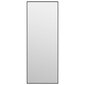 Spogulis uz durvīm, melns, 30x80 cm, stikls un alumīnijs cena un informācija | Spoguļi | 220.lv