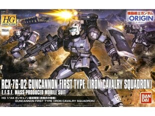 Plastmasas modeļu komplekts Bandai - HG The Origin 011 Gundam RCX-76-02 GUNCANNON First Type (Iron Cavalry Squadron), 1/144, 60656 цена и информация | Конструкторы и кубики | 220.lv