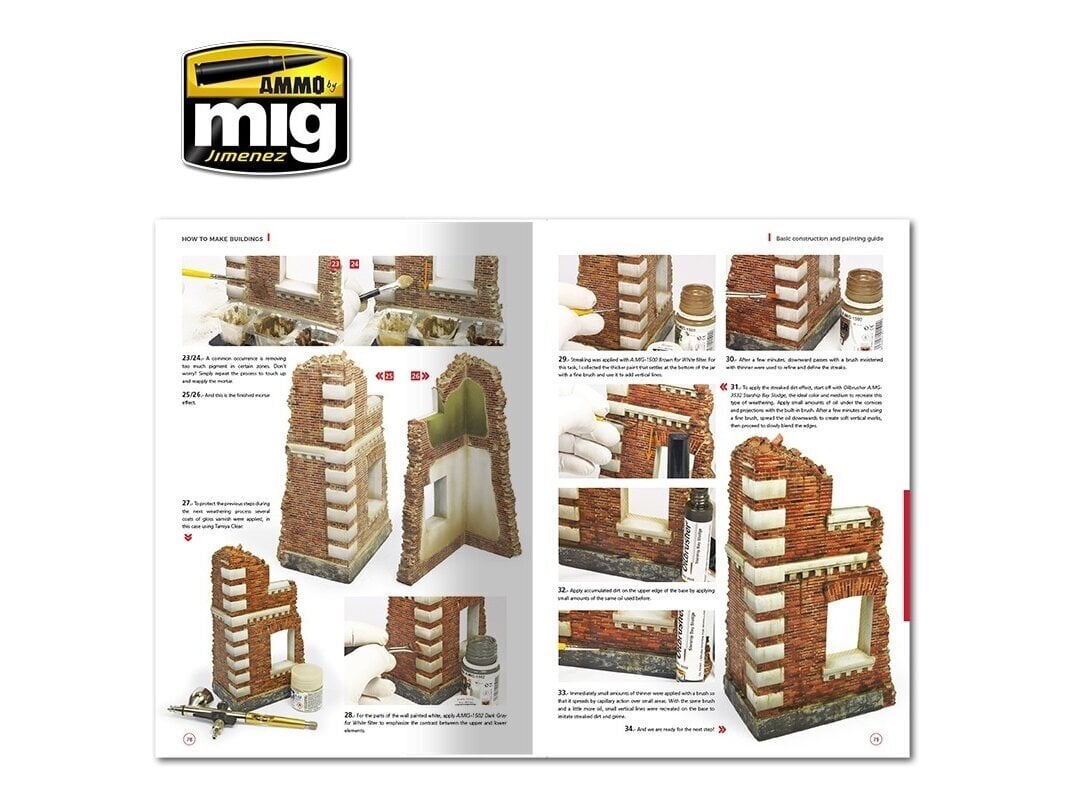 Žurnāls AMMO MIG - HOW TO MAKE BUILDINGS. BASIC CONSTRUCTION AND PAINTING GUIDE (English), 6135 цена и информация | Grāmatas pusaudžiem un jauniešiem | 220.lv