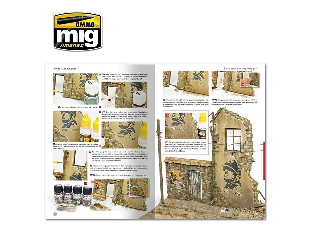 Žurnāls AMMO MIG - HOW TO MAKE BUILDINGS. BASIC CONSTRUCTION AND PAINTING GUIDE (English), 6135 цена и информация | Grāmatas pusaudžiem un jauniešiem | 220.lv
