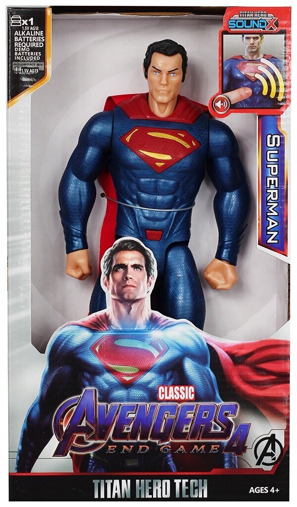 Figūriņa Avengers 4 Superman tipa varonis ar skaņām cena un informācija | Rotaļlietas zēniem | 220.lv