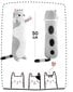 Mīļš plīša kaķis - antistresa, mīksts bērnu plīša rotaļu spilvena kaķis, garš, kokvilnas, pelēks, 50 cm cena un informācija | Mīkstās (plīša) rotaļlietas | 220.lv