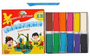 Plastilīns 12 krāsas 240g, Gamma /24 цена и информация | Принадлежности для рисования, лепки | 220.lv