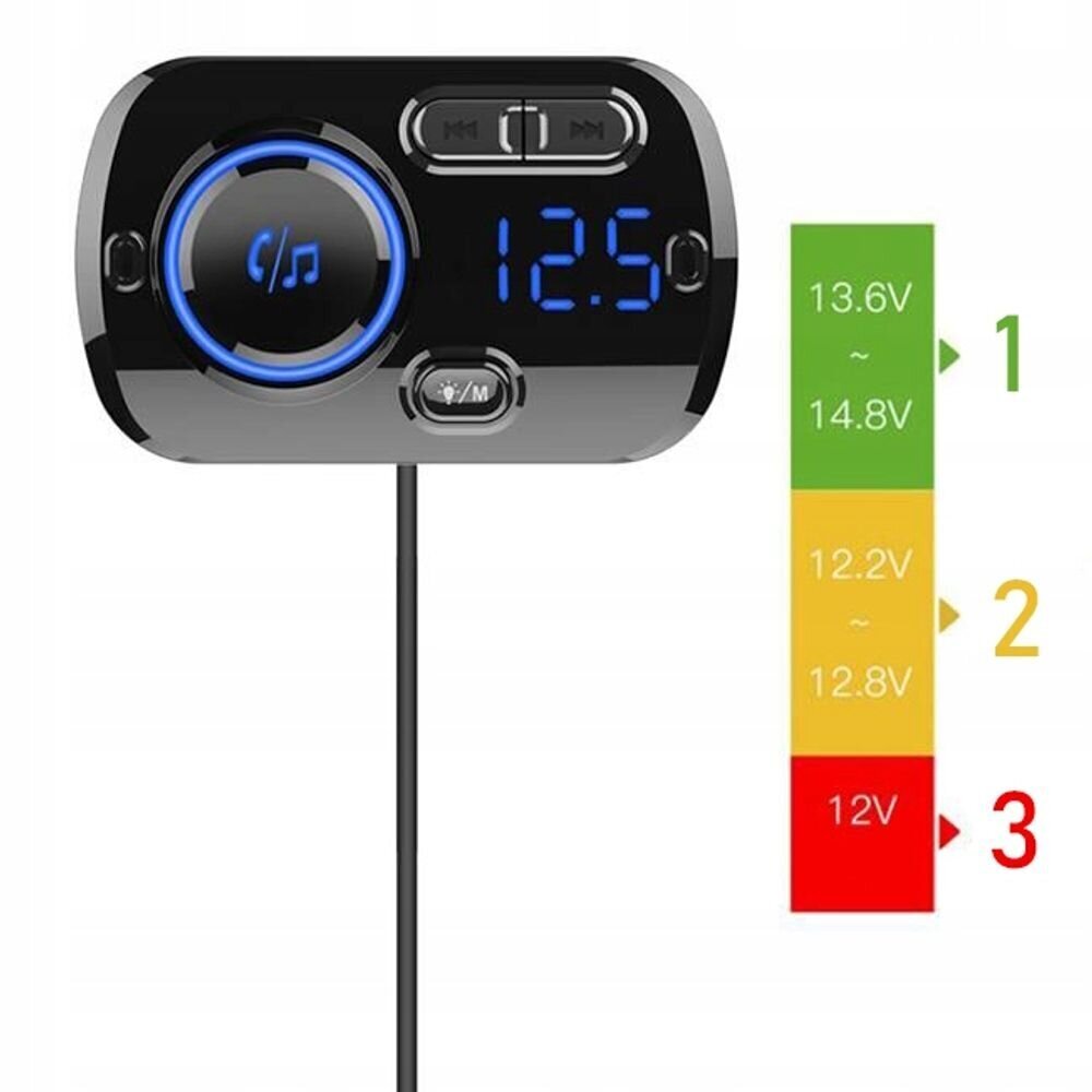 Auto raidītājs, FM Modulators, Telefona lādētājs, Bluetooth, MP3 cena un informācija | FM Modulatori | 220.lv