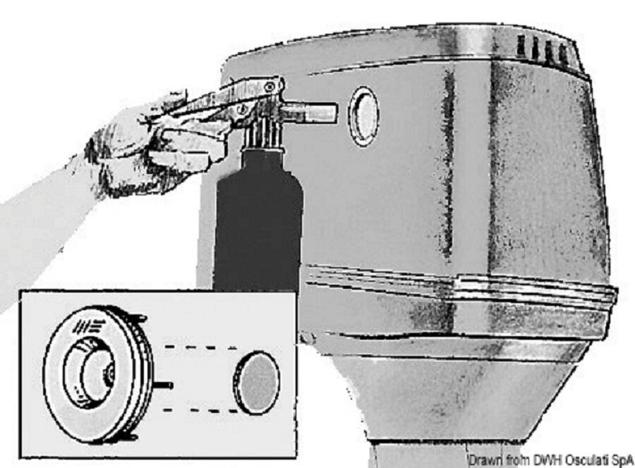 Osculati ugunsdzēšamo aparātu piekļuves atvere, laivas dzinēja dzēšanai, plastmasa - 17.680.00 cena un informācija | Piederumi laivām un kajakiem | 220.lv