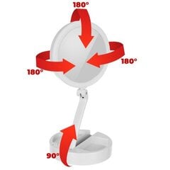 Kosmētiskais spogulis ar LED gaismu цена и информация | Косметички, косметические зеркала | 220.lv