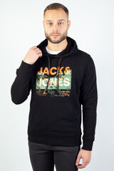 Sporta džemperis JACK & JONES 12210076BLACK-M cena un informācija | Vīriešu džemperi | 220.lv