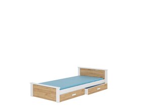 Детская кровать Aldex, 190x90 см, коричневая/белая цена и информация | Детские кровати | 220.lv