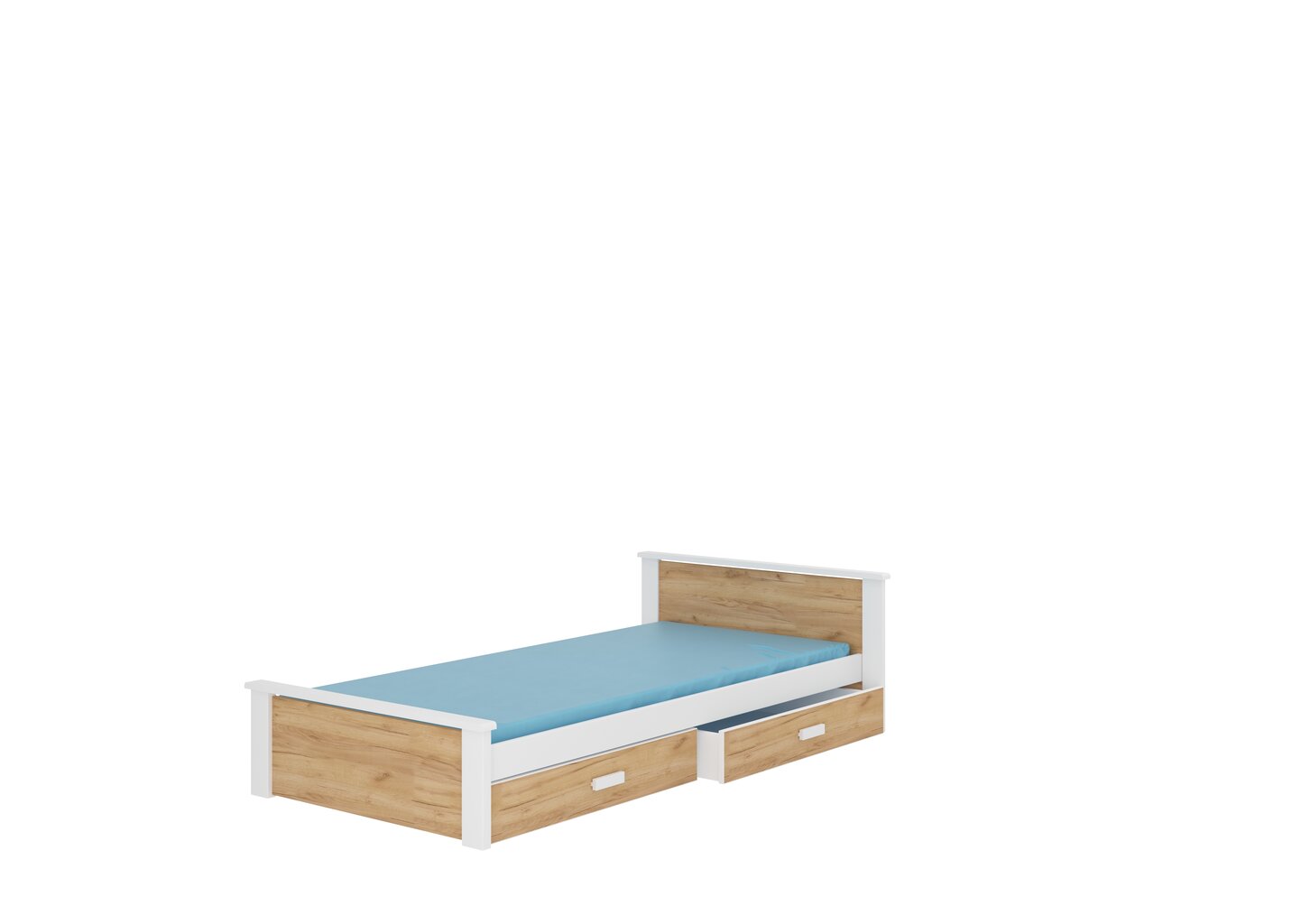 Bērnu gulta Aldex, 190x90 cm, brūna/balta cena un informācija | Bērnu gultas | 220.lv