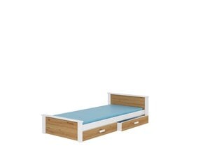 Bērnu gulta Aldex, 190x90 cm, brūna/balta цена и информация | Детские кровати | 220.lv