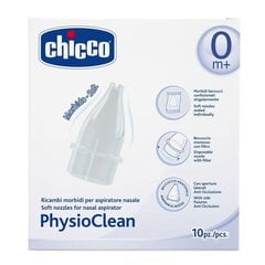 Chicco Mīkstie uzgaļi deguna aspiratoram PhysioClean. cena un informācija | Jaundzimušo aprūpes preces | 220.lv