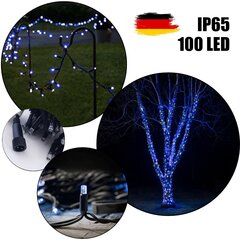 100 LED spuldžu profesionāla āra virtene Brosberg, zila цена и информация | Гирлянды | 220.lv