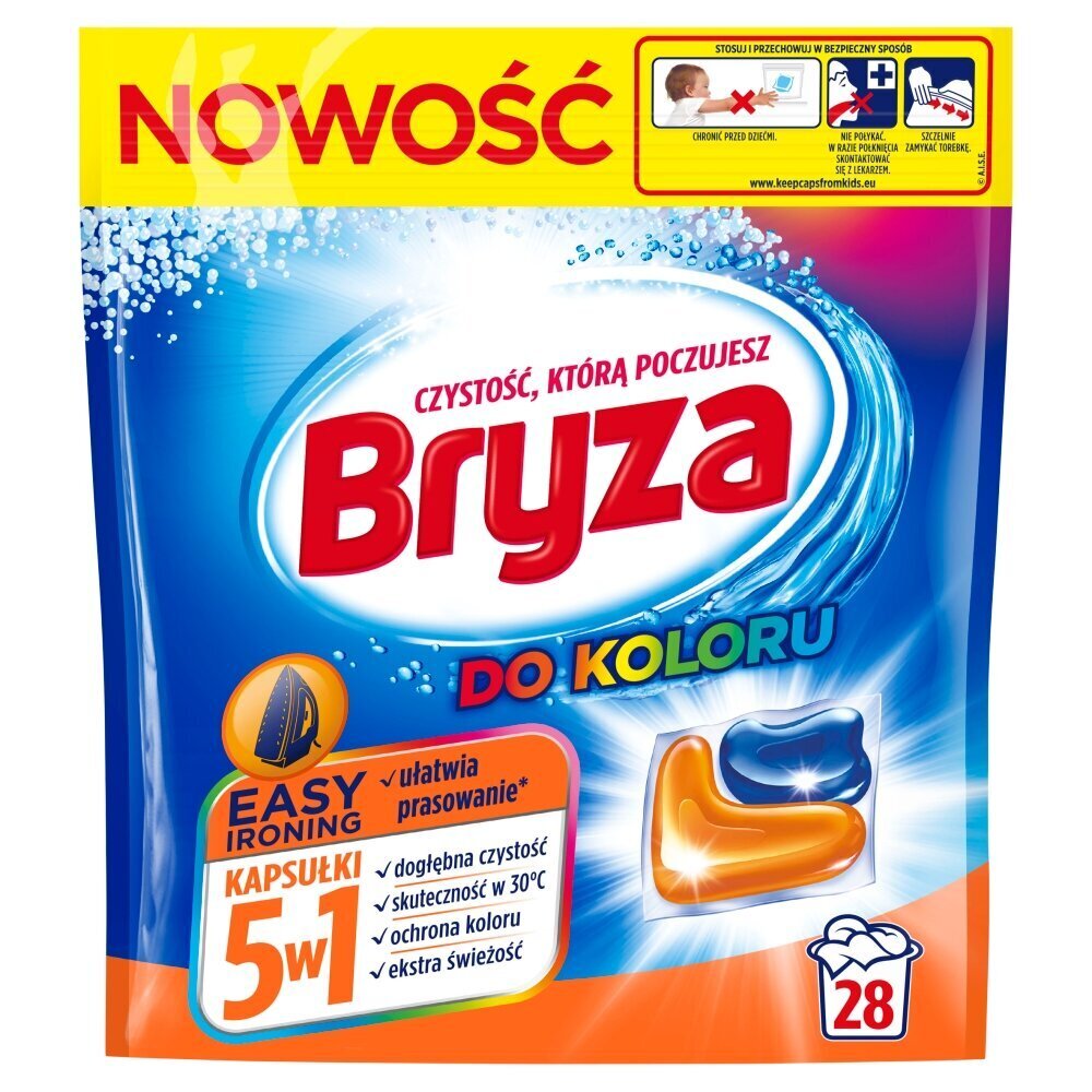 Mazgāšanas kapsulas Bryza Easy Ironing 5w1, 28 gab. cena un informācija | Veļas mazgāšanas līdzekļi | 220.lv